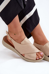 Women's Sandals Made Of Eco Leather Gold Tosmelia