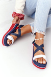 Foam Wedge Sandals Big Star HH274A084 Navy
