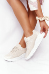 Women's Sneakers On A Chunky Sole Beige Delusion