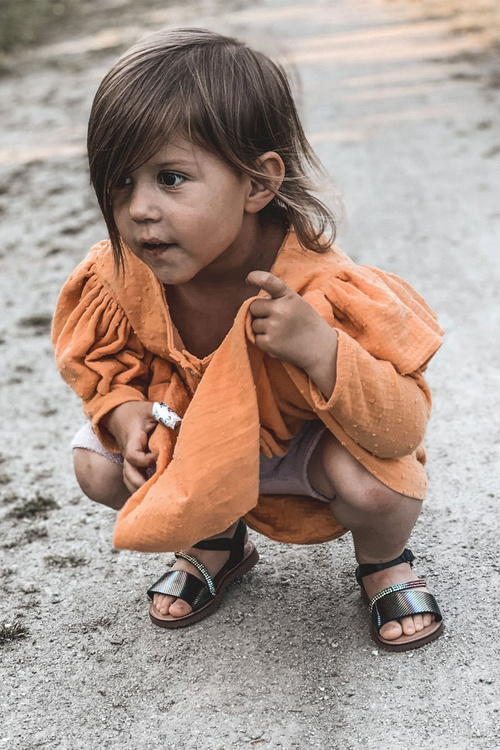 Children's Sandals With Sequins Black Blake