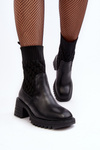 Women's Boots With Massive Heel And Sock Black Briogen