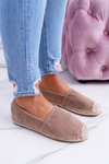 Lu Boo Beżowe Lniane Espadryle Slip On Ramen