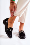 Classic Moccasins With Chain Laura Messi 2531 Black
