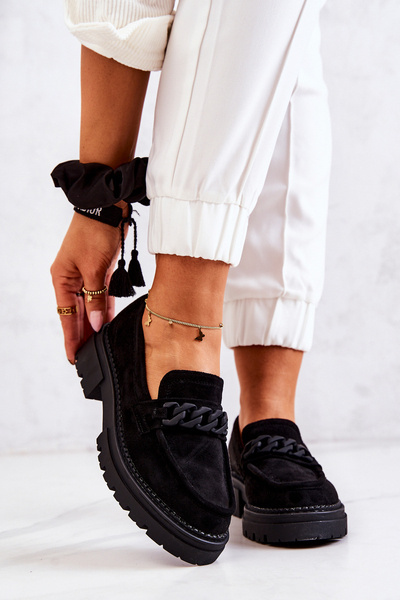 Suede Loafers La.Fi Black Sapphira