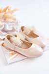Lacquered Children's Ballerinas With Velcro Light beige Carla