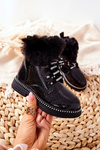 Children's Boots Insulated With Fur Black Rosea