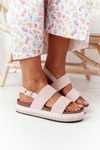 Suede Sandals On A Platform Pink Olimpia