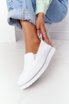 Women's Leather Slip-On Sneakers S.Barski White