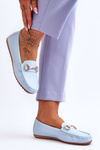 Classic Leather Loafers Light blue Verona