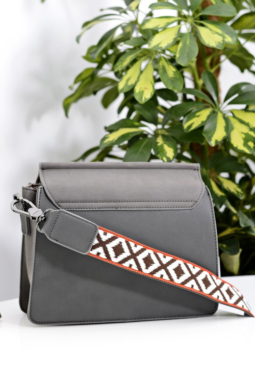 Women's Handbag Grey Listono with Zircons