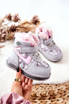 Children's Warm-up Snow Boots Grey and pink Shirinell