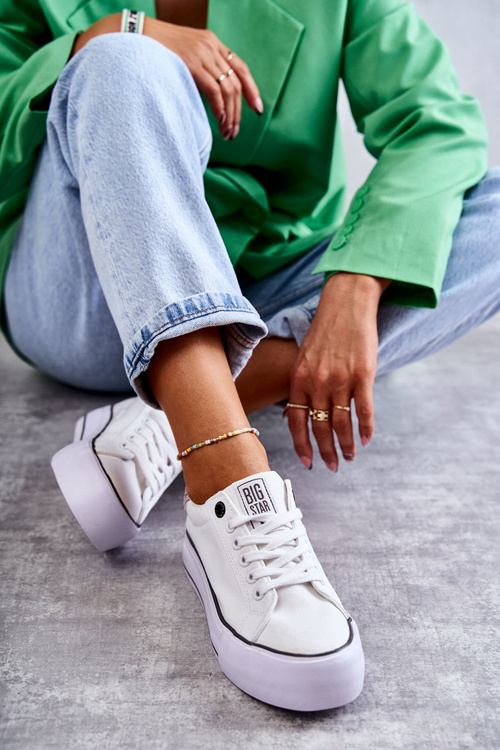 Women's Material Sneakers Big Star KK274037 White