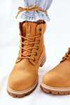 Women's Leather Hiking Boots Big Star II274447 Camel