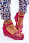 Classic Women's Wedge Sandals Fuchsia Malmo