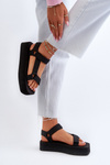 Women's Black Platform Sandals Edireda