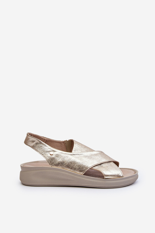 Leather Wedge Sandals Black Morgan