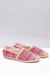 Lu Boo | Women's Slip-on Linen Espadrilles Aztec Coral Bimbi.