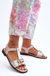 Women's SBarski Sandals with Stones KV-2775-30 Beige