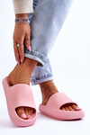 Fashionable Light Flip Flops On A Massive Sole Pink Rebel