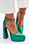 Fashionable Pumps On A Heel Green Santoro