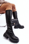 Leather Boots On A Massive Platform With A Zip Black  Ringo