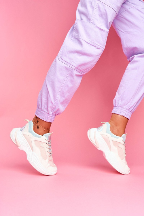 Sportowe Damskie Buty Kolorowe Beżowe Pinner