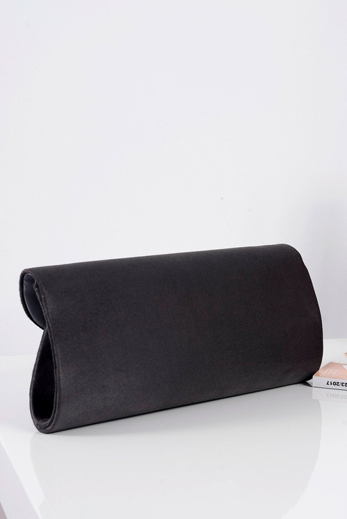 Women's Grey Suede Clutch Bag