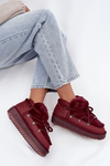 Low Snow Boots with Fur D.Franklin DFSH370011 Burgundy