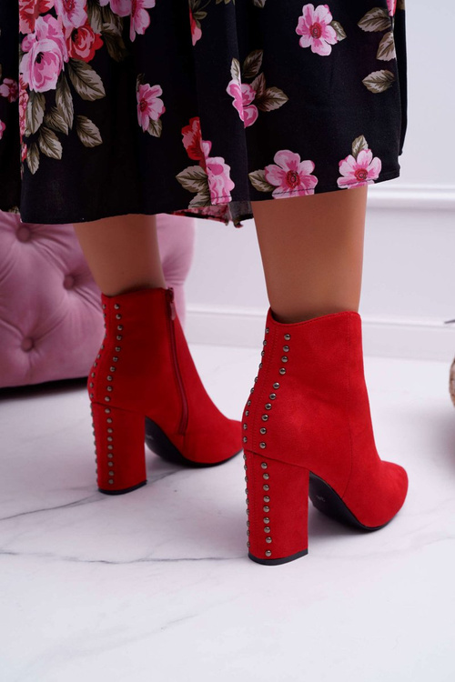 Women's Stiletto Heeled Boots Red Snack