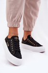 Women's fabric platform sneakers Lee Cooper LCW-25-31-3431L black