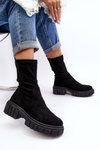 Black low ankle boots with flat heel Divella