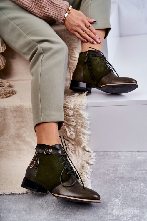 Women's Leather Boots Maciejka 5743A-09 Green