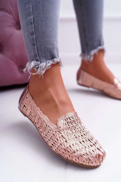 Women's Lu Boo Braided Ballerinas Rose Gold 4Ever