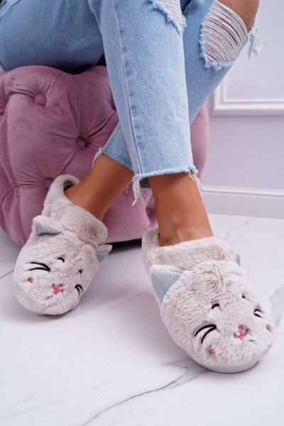 Slippers Women's Cat Slippers with Ears White Sleppyhead