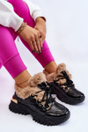 Women's Insulated Sports Boots Lace-Up Black Kerberos
