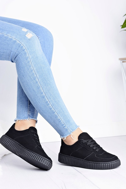 Black Suede Platform Creepers Maine