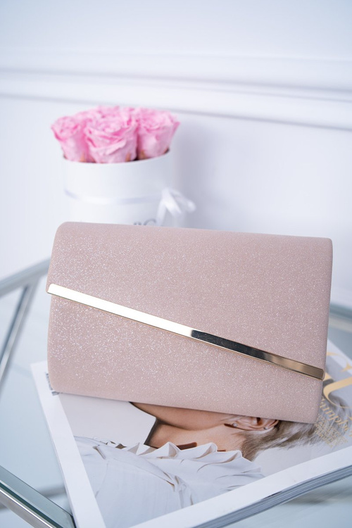 Women's Pink Brocade Evening Handbag