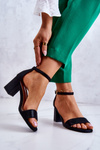 Fashionable Women's Sandals On A Heel Black Lucida