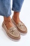 Women's Openwork Moccasins with Gold Details Twista