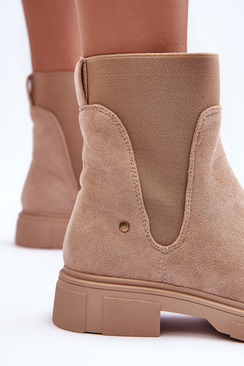 Women's Suede Ankle Boots Beige Tannaz