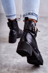 Leather Boots With Warming With Zipper Black Ramsey