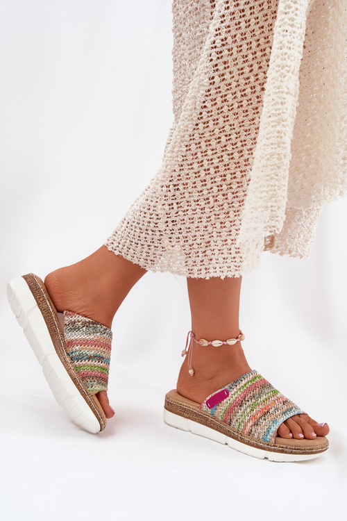 Women's Wedge Sandals With Braiding Multicolor Norozi