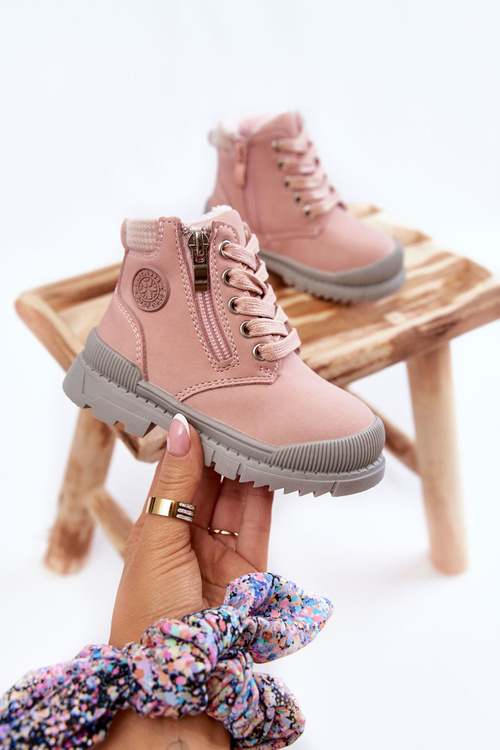 Children's Fur-insulated Boots Trappers Pink Hopper