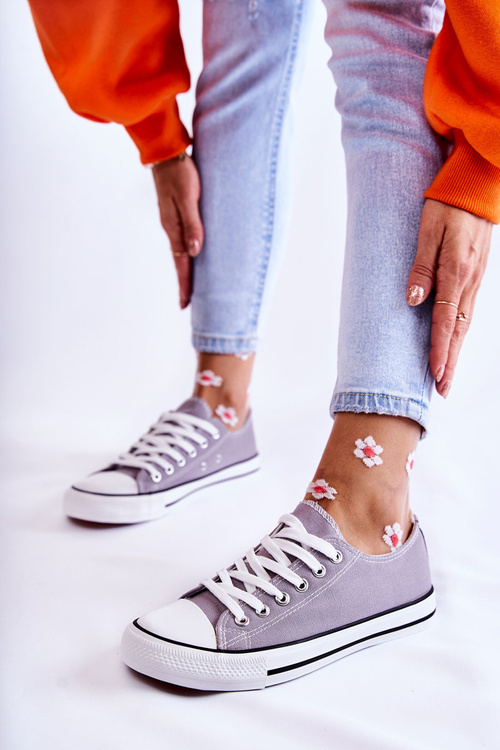 Women's Classic Sneakers Grey Be Mine