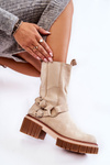 Women's Suede Warm Boots Workers Beige Brinnon