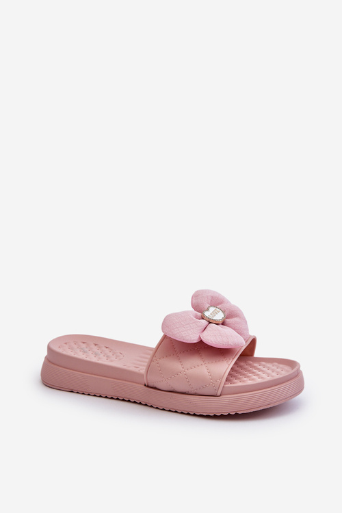 Women's sandals with decoration on low platform pink Cedrella