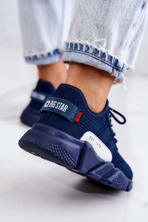 Buty Sportowe Damskie Memory Foam Granatowe Big Star JJ274274