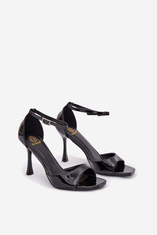 Patent Leather Sandals On High Heel Black Revella
