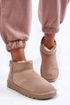 Women's Suede Low Snow Boots Light beige Shelie