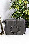 Women's Grey Shoulder Handbag Letter Bag
